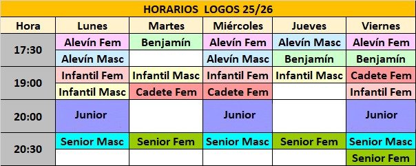 Horarios 25/26